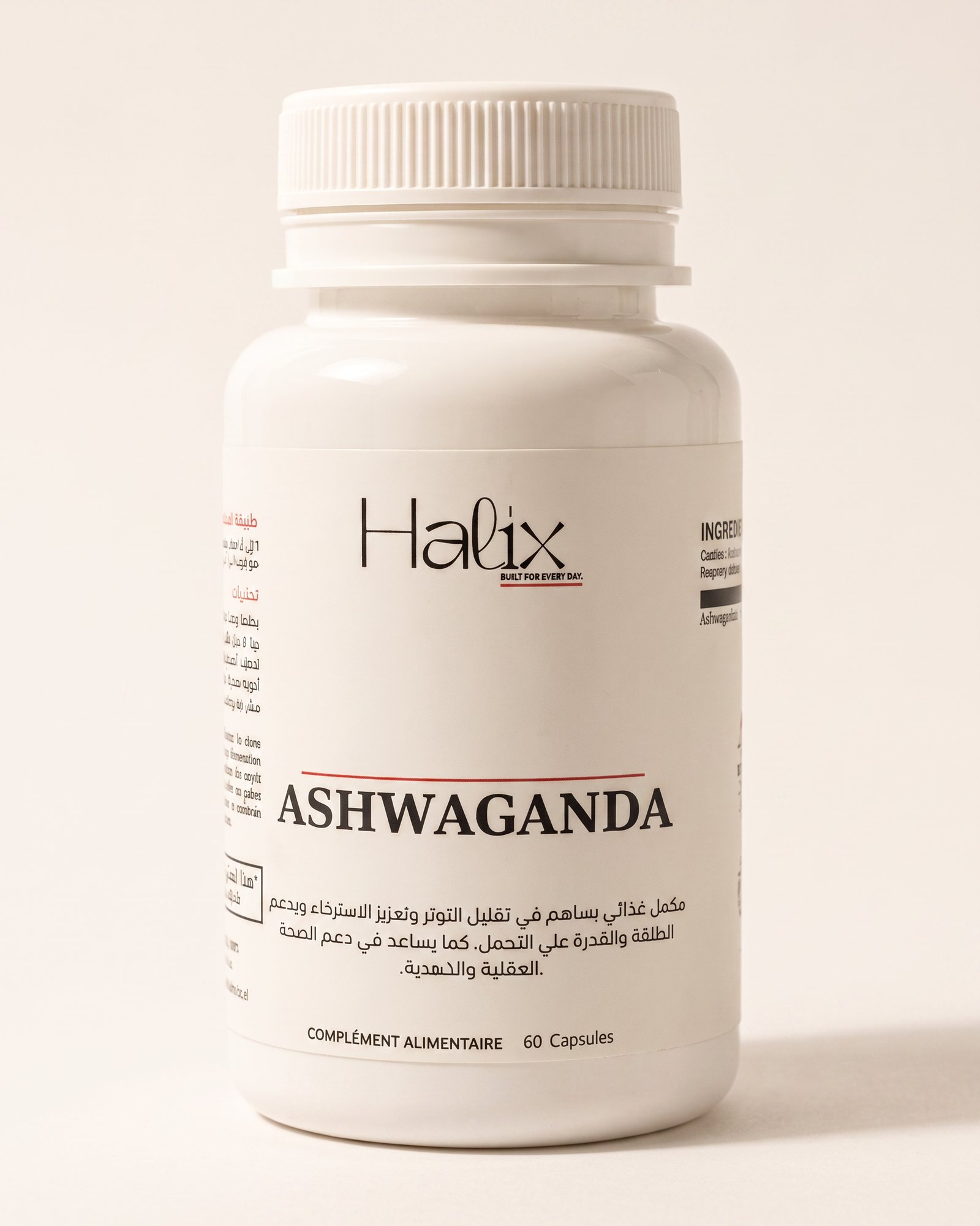 Halix Recover — flacon de 60 gélules d'ashwagandha